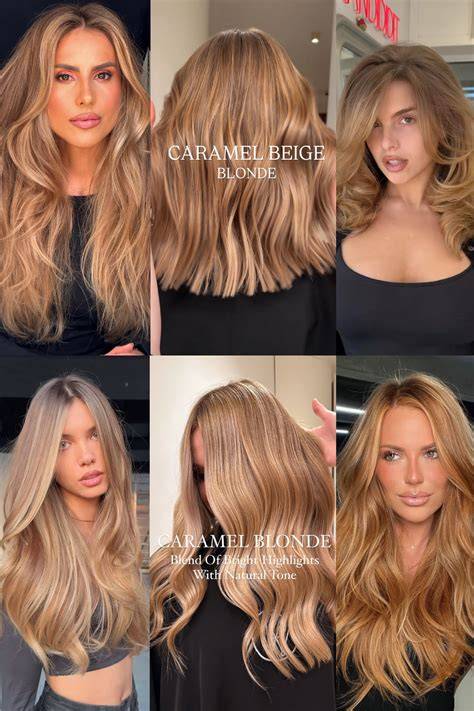Caramel hair color infographic