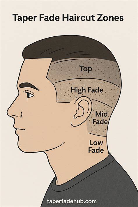 fade hajvágás típusok diagram