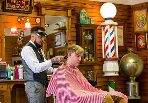 Barber shop tipikus környezete