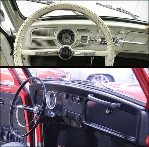virágdíszítés belső VW Beetle dashboard