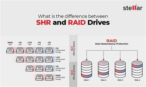 Infografika a SHR és a RAID 5 közötti különbségekről
