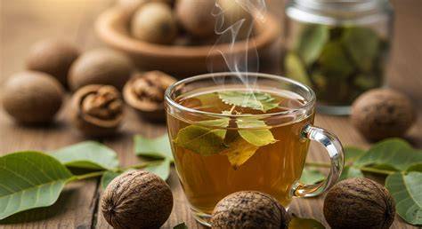 Diólevél tea ábrázolása és hatóanyagai