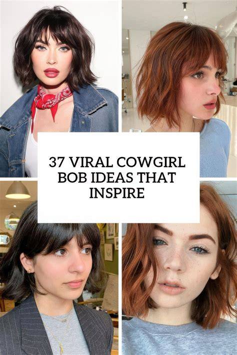Cowgirl bob: lazább, texturált hossz vég és játékos vonal