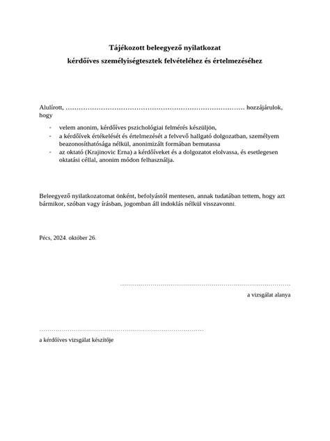 beleegyező nyilatkozat tetoválás előtt