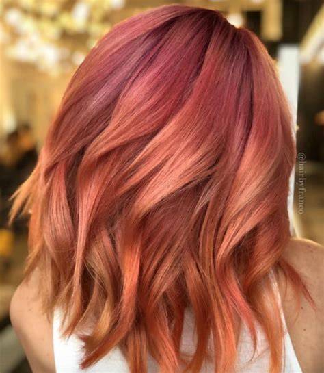 vörös balayage előtt-után