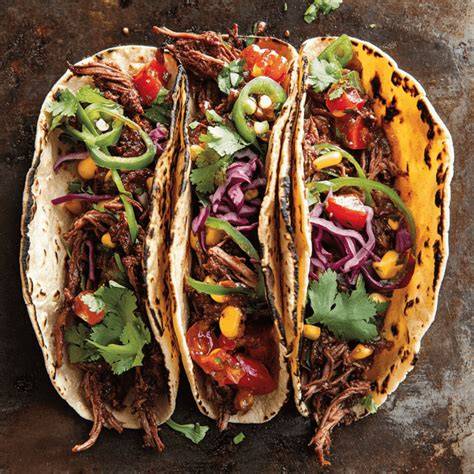 mexikói pulled beef taco vizuális ábra