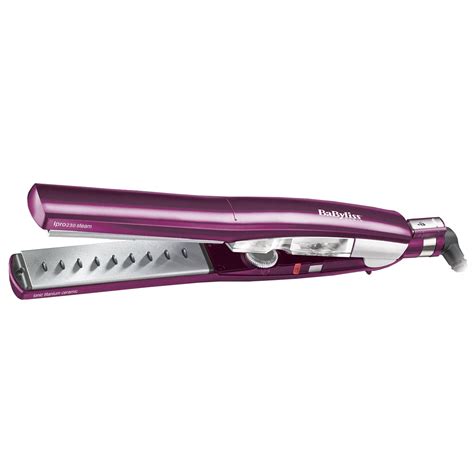 Infografika: BaByliss ST330E felépítése és működési elve (gőz + kerámia/tourmalin bevonat + digitális kijelző + iCurl)