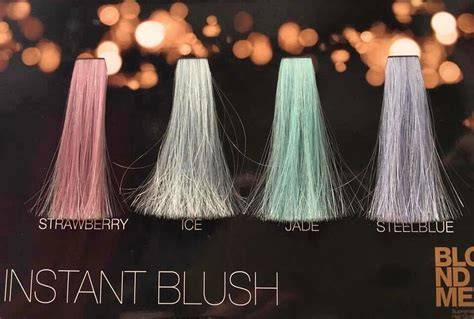 Infografika: BlondMe Instant Blushes négy árnyalata és használati lépései