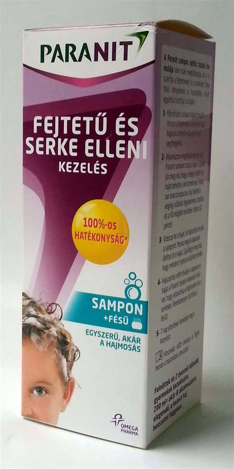 Illusztráció: Tetűirtó sampon és fésű a dobozban