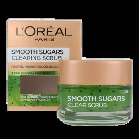 Infografika: A Smooth Sugar Clear Scrub összetevőinek elhelyezkedése a bőrön és hatásai