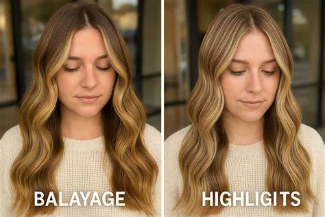 balayage vs balayage összehasonlítás vizuális példák