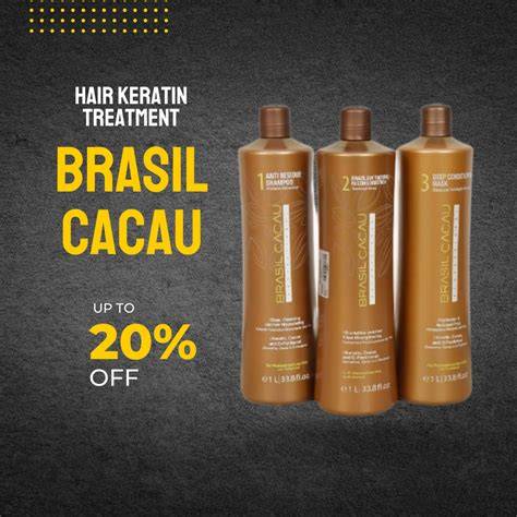 Infografika a Brasil Cacau kezelési lépéseiről: előkészítés, keratin felvitele, záró maszk