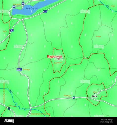 Map of Kaposvár központi fodrászszalonjaival