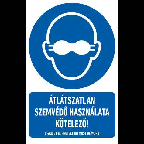 Figyelem: szemvédő használata