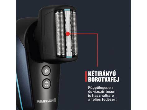 Infografika a Remington MSC3 1000 rezgőkéses borotva felépítéséről és üzemidejéről
