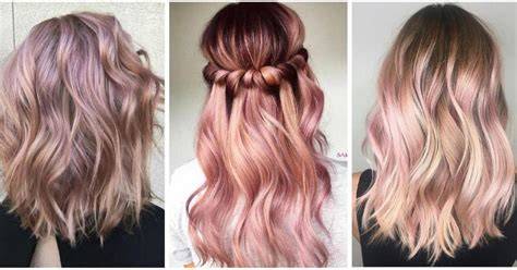 rose gold hajszín inspiráló frizurák