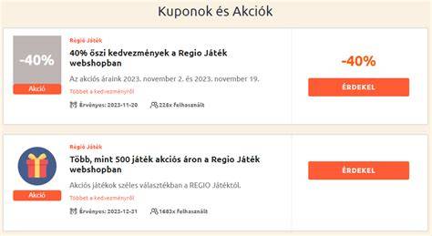Online kupon kedvezményes példái
