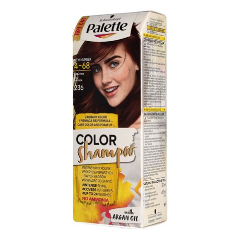 Palette hajszínező sampon doboza és használat közben