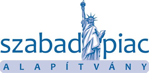 Portré Hajba Mátéról és Szabad Piac Alapítvány logó