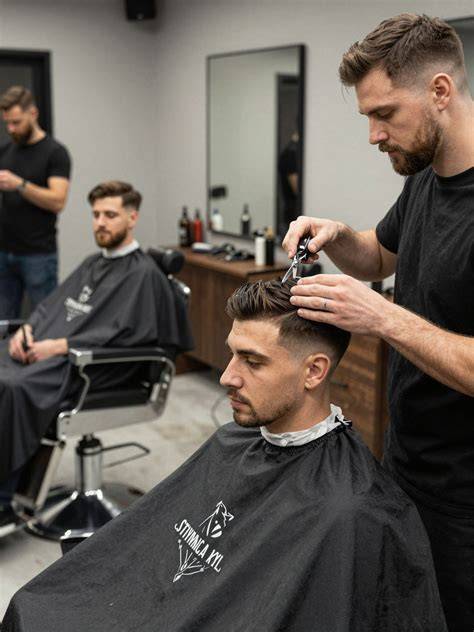 Barber shop környezete és szolgáltatások vizuális bemutatója
