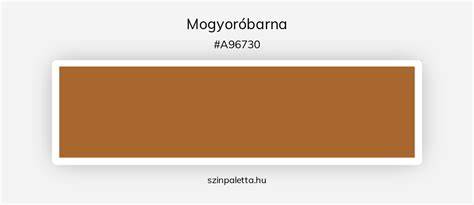 Barna árnyalatok táblázatban: világosbarna, mogyoróbarna, karamell