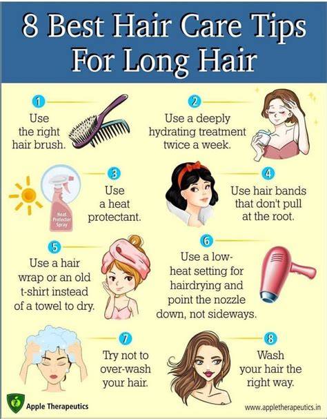 long hair care infographic