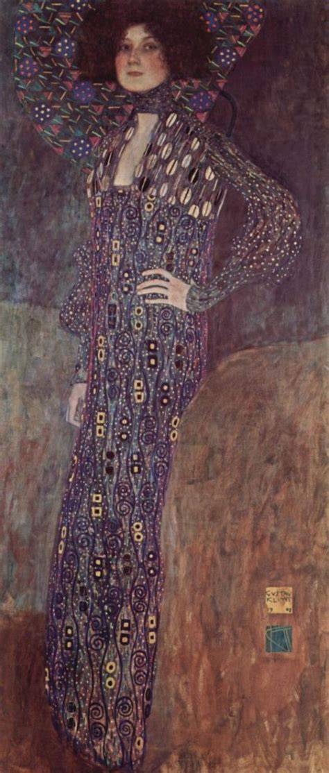 Emilie Flöge portré és Klimt-stílusú divatinterpretáció