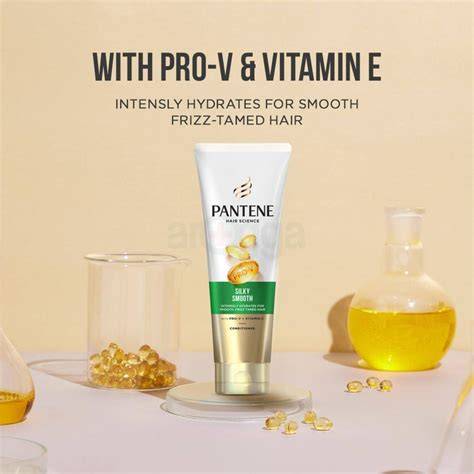 Illusztráció a Pantene Pro-V vitamin és hidratáló összetevők hatásairól a hajon