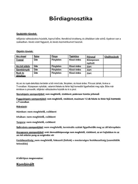 klinikai vizsgálat és kezelési terv