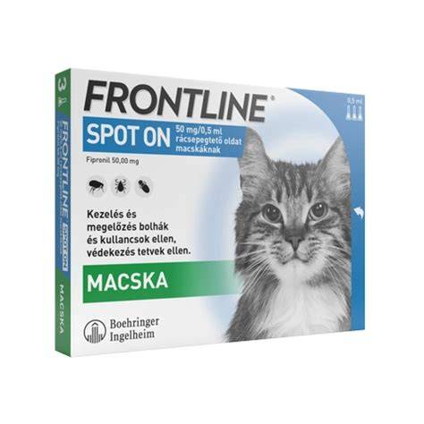 Spot-on csepp alkalmazása macskán