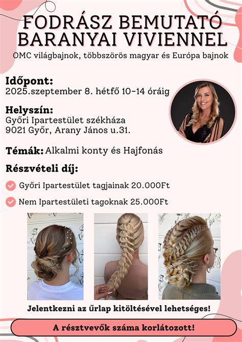 Baranyai Vivien hajfonás bemutató