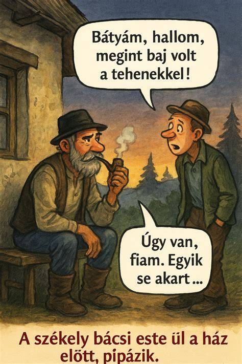 Bátor és gazdái a ház előtt