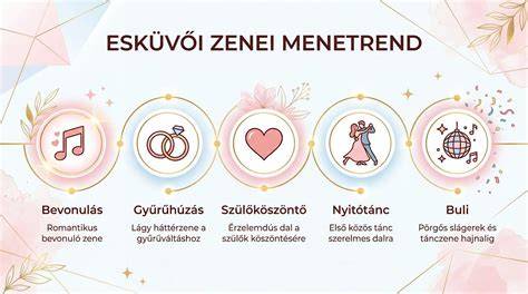 Esküvői menetrend és készülődés ábra