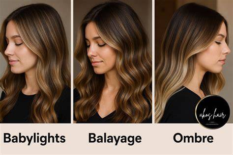 Infografika: ombre, balayage és babylights közötti fő különbségek