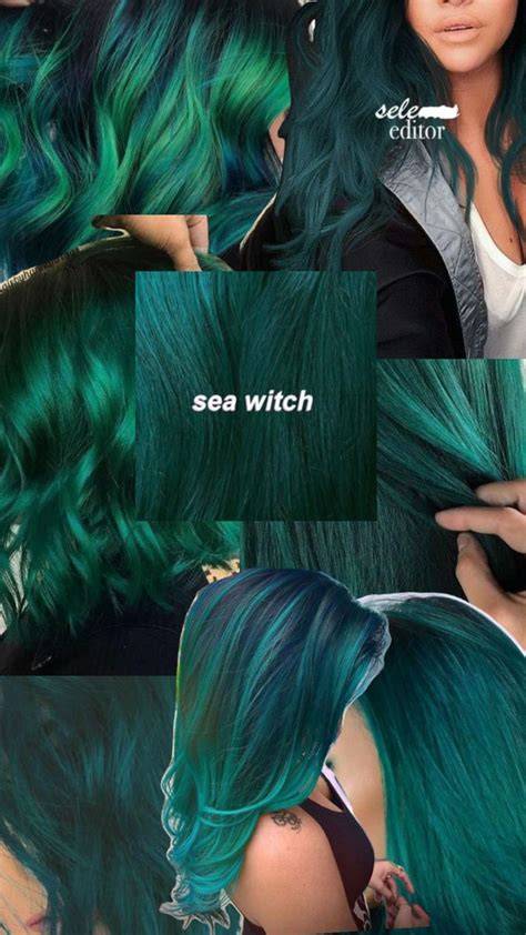 Sea Witch teal unikornis hajszín infographic