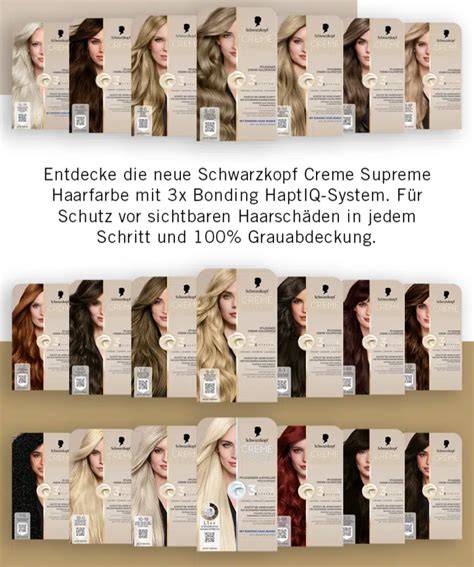 Schwarzkopf Creme Supreme árnyalati paletta