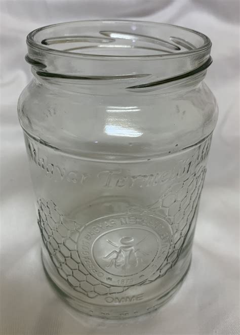 Mézes üveg és tálka