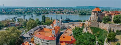 Infografika: Esztergom látkép és hajózás fő útvonalai