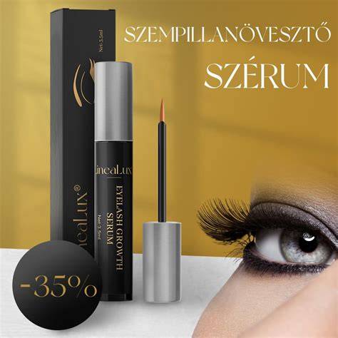 szempillanövesztő szérum csomagolása és dizájn