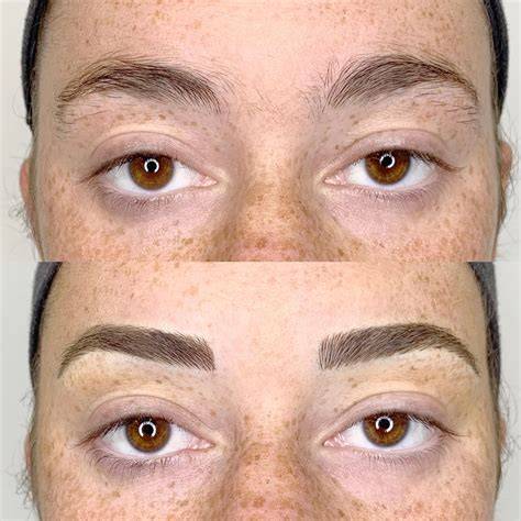 eye brow tattoo close-up infographic