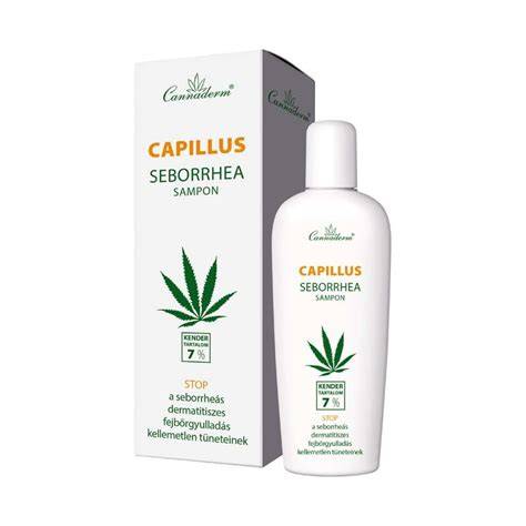 Capillus seborrhea sampont ábrázoló infografika: összetevők és hatások