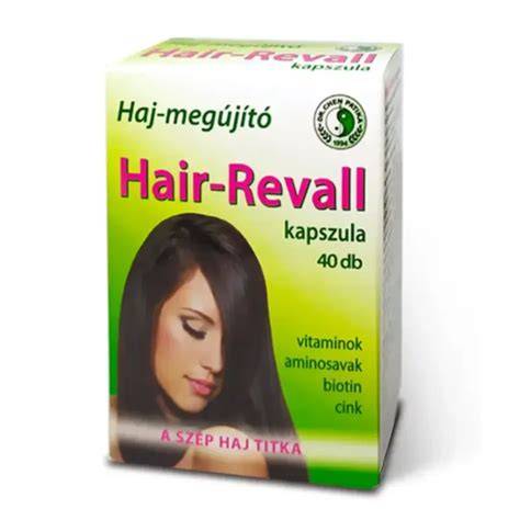 Hair Revall termékcsalád infografika: kapszula és sampon összetevők