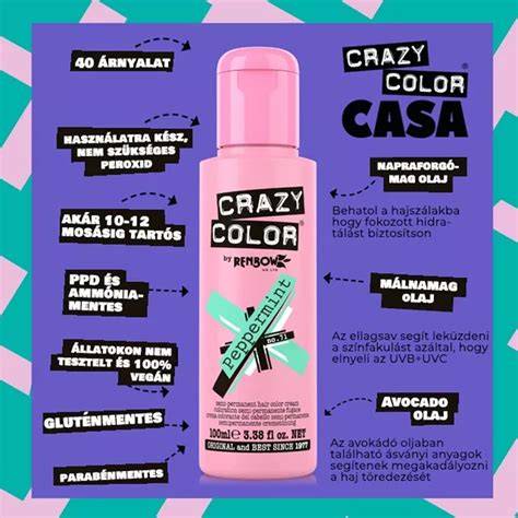 A Crazy Color hajszínező csomagolása és textúrája