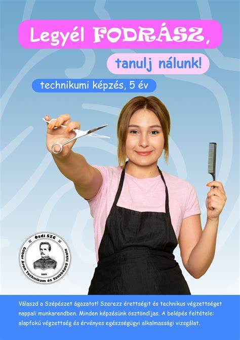 Infografika a fodrász technikus készségeiről