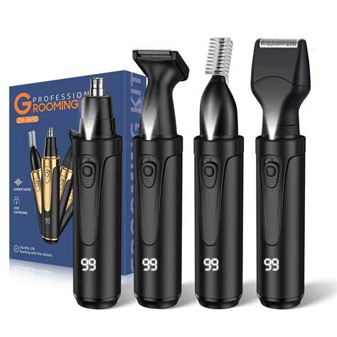 Beard trimmer multifunctional design with contrast