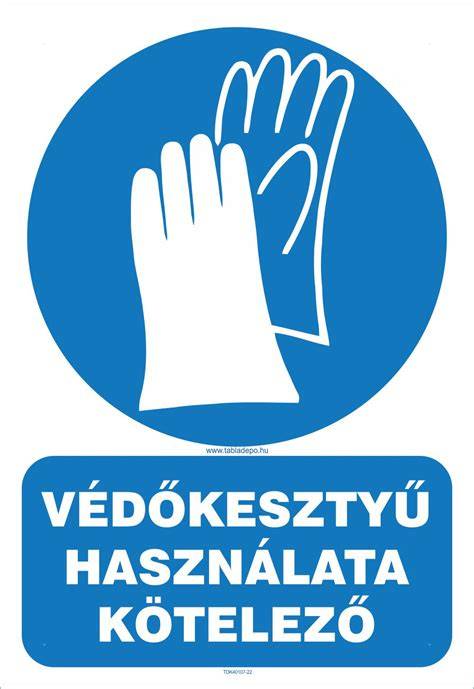 védőkesztyű és szemmosó illusztráció