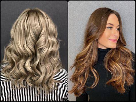 Balayage és Babylights vizuális szemléltetése: természetes színátmenet