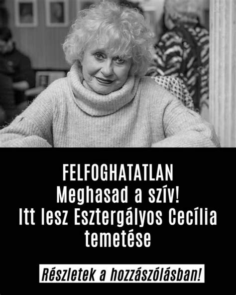 Képmontázs Esztergályos Cecíliáról színpadon és otthon