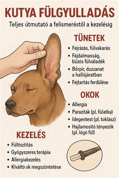 Infografika: a kutya hallójáratának felépítése és a fülgyulladás okai