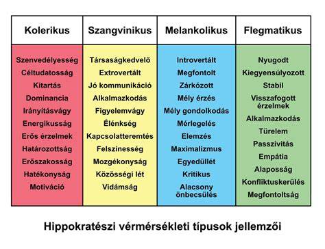 Infografika: a négy színtípus és tipikus hajszín-árnyalatok kapcsolatai